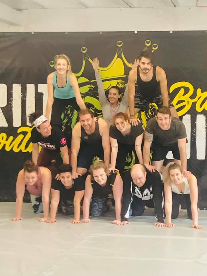 fun group pyramid photo