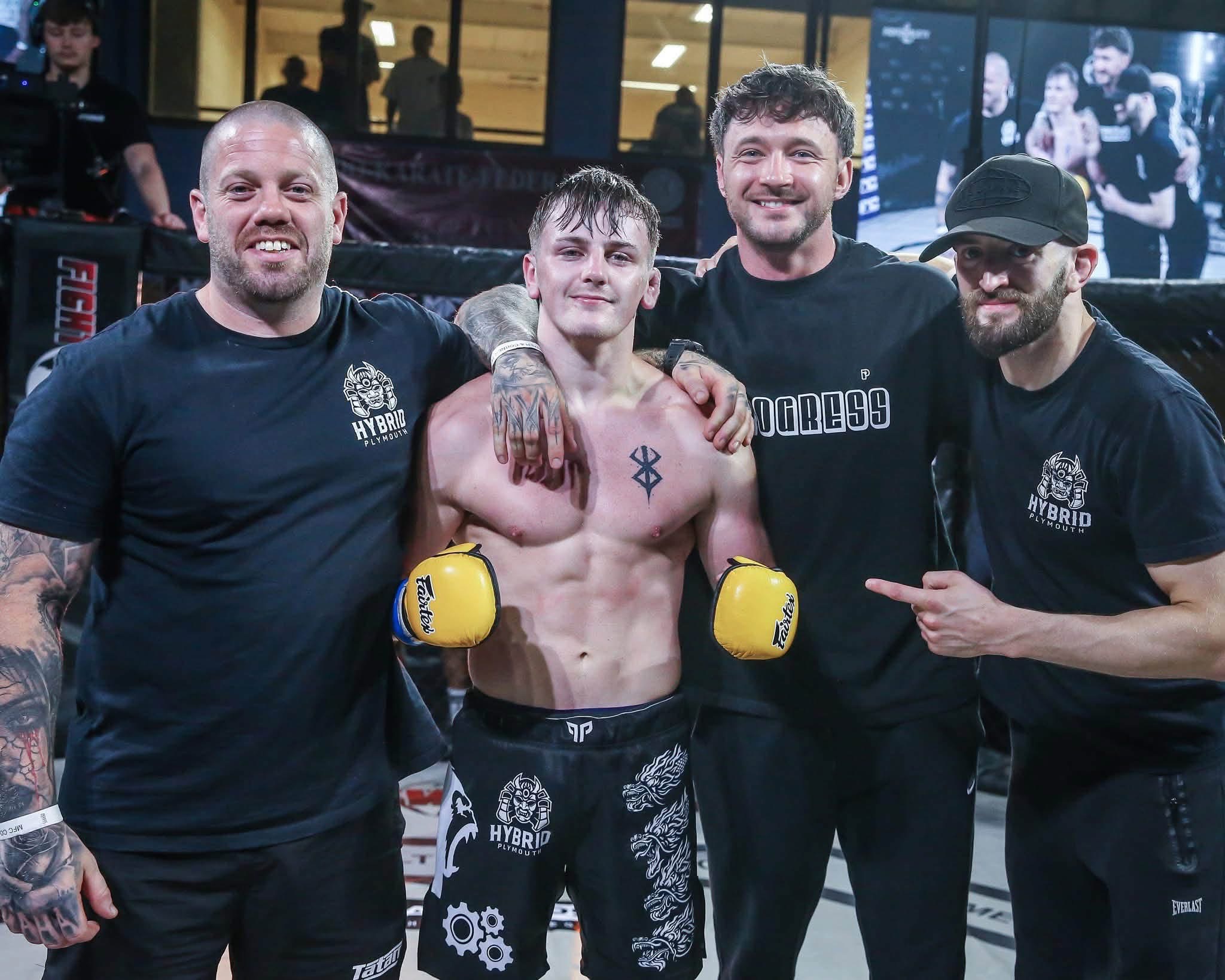 MMA Fighter Corey and corner team