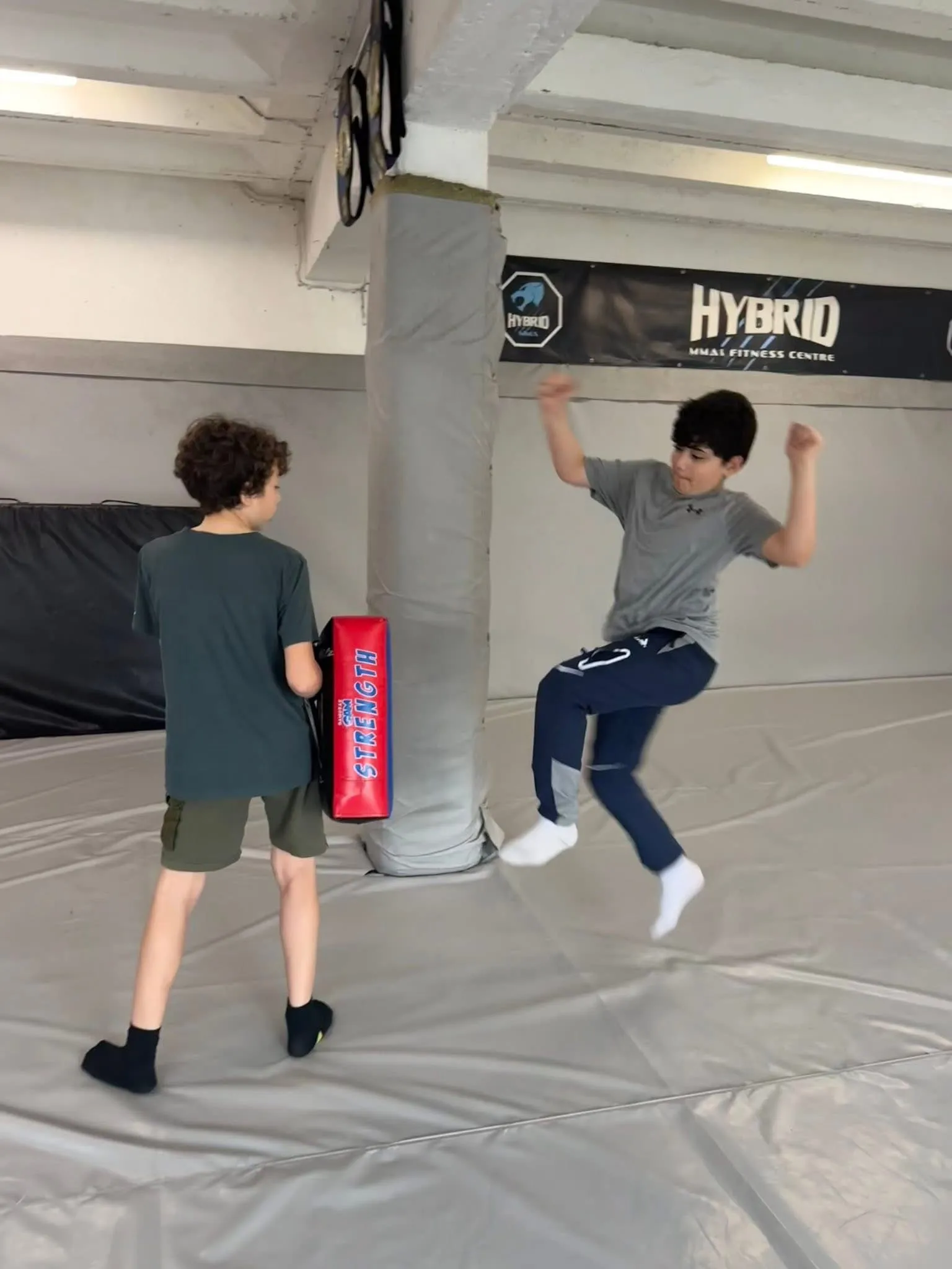 Kids MMA Haidar jump kick