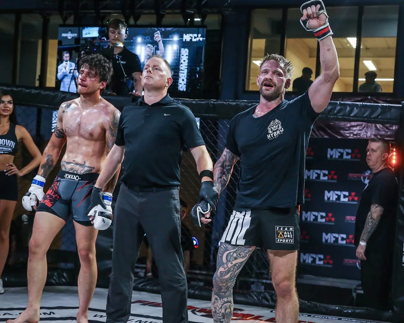 MMA Fighter Sam hand raised